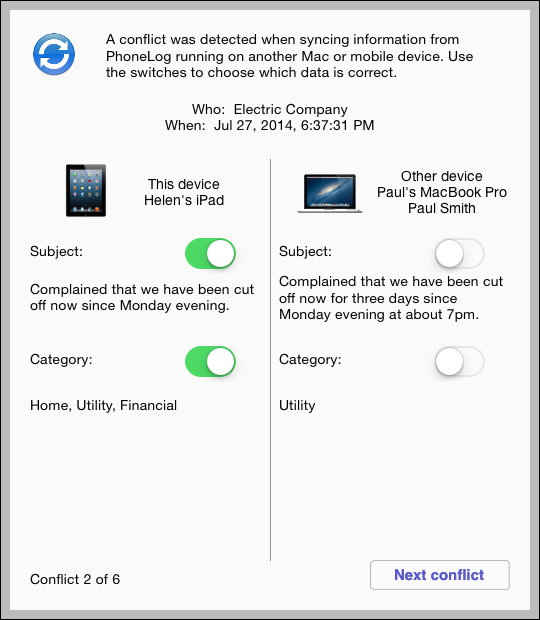 Sync conflict image