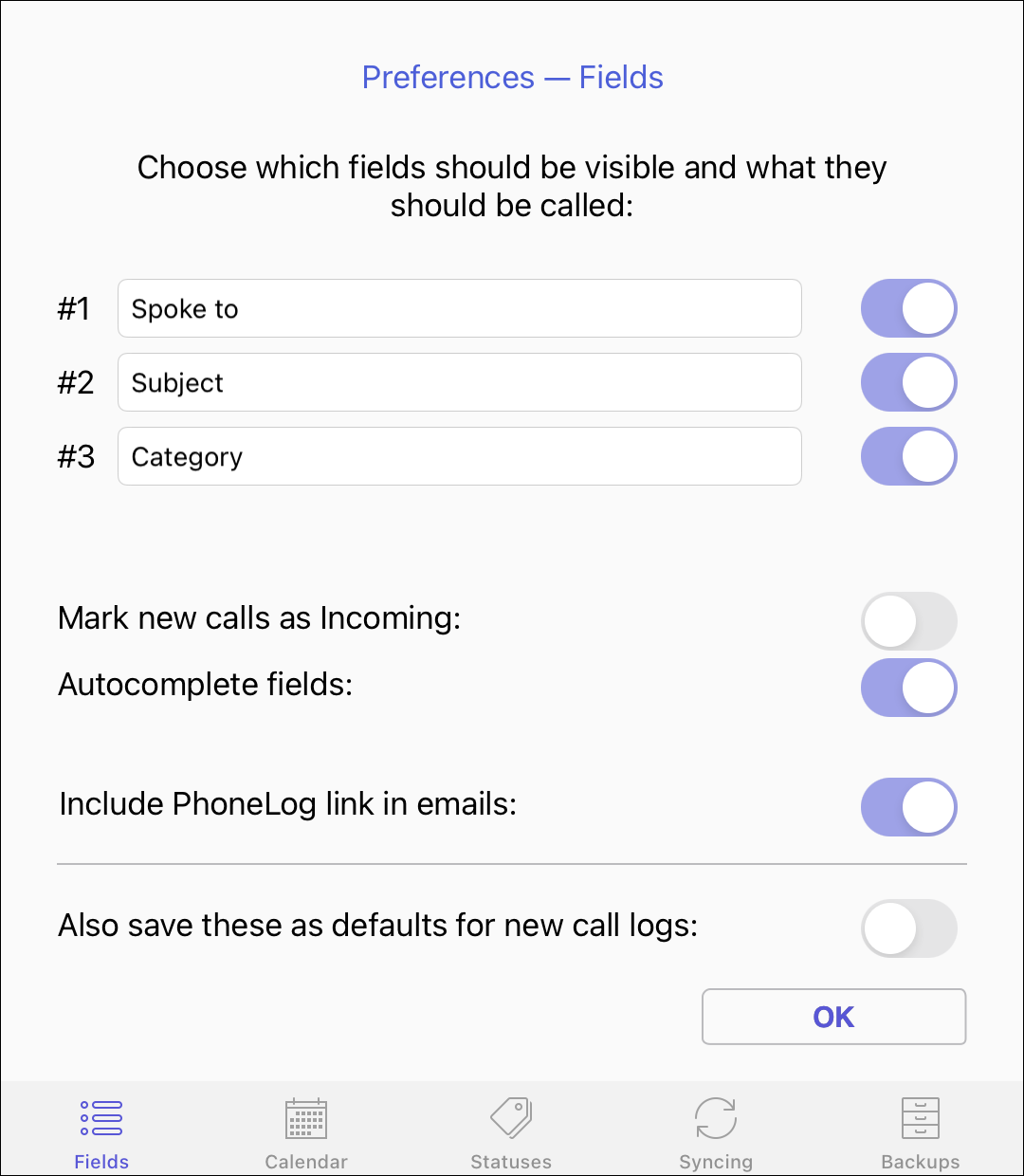 Preferences Fields Image