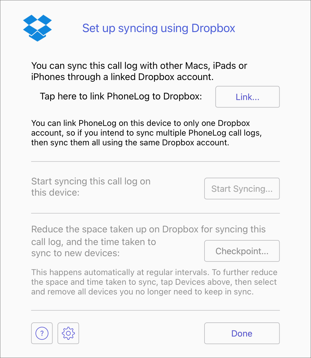 Sync using Dropbox image