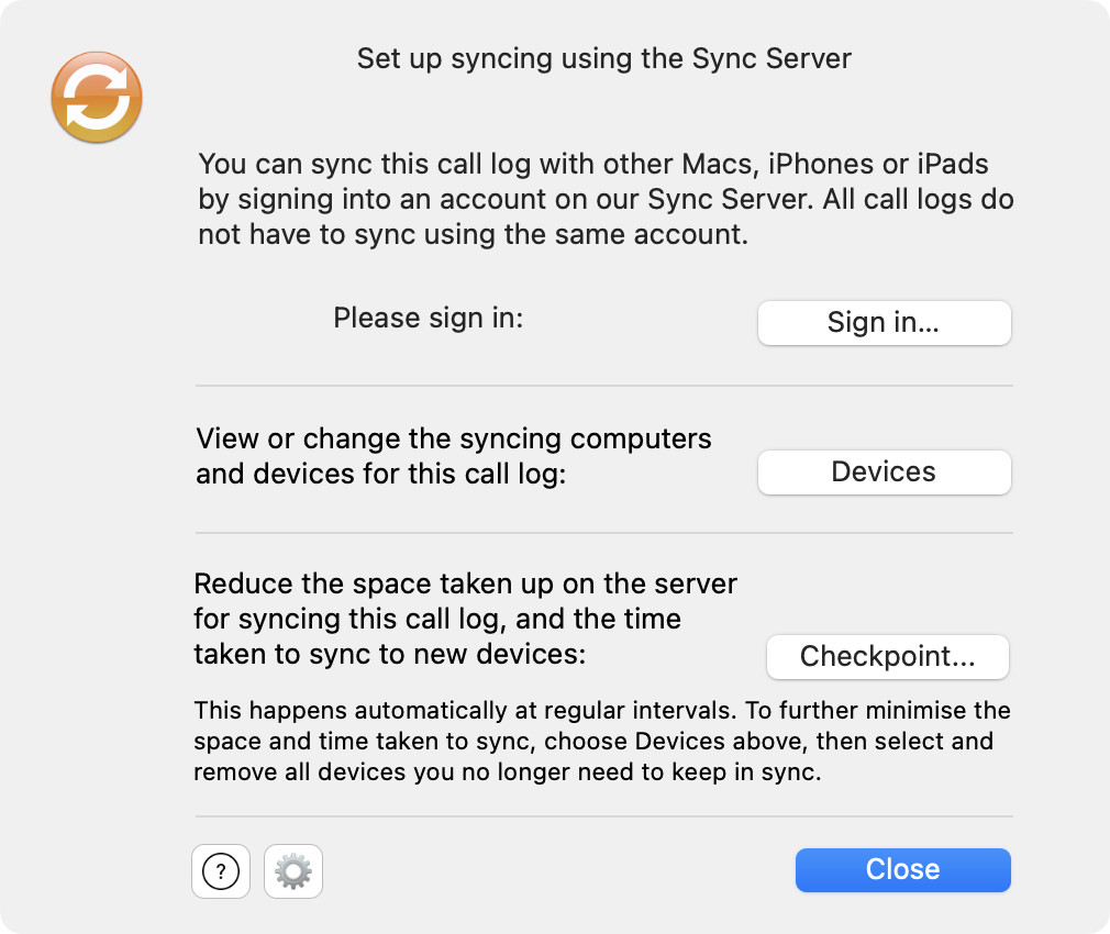 Syncing settings image